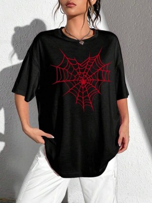 Meks Baskılı T-Shirt - Siyah