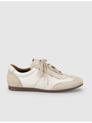 Cabani Hakiki Deri Latte Süet Kadın Sneaker Ayakkabı