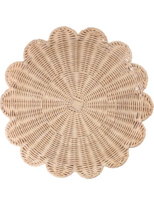Yargıcı Çiçek Formlu Rattan Supla(38 Cm)
