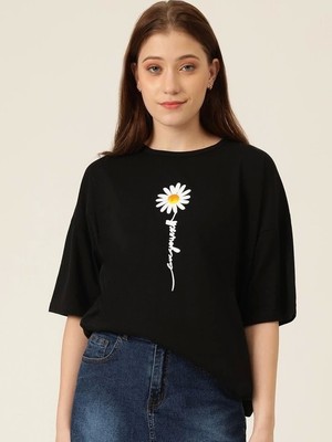 Meks Baskılı T-Shirt - Siyah