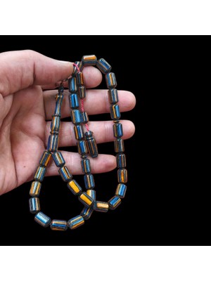 İnan Tesbih Kafur Ağacı Kapsül Kesim Usta Işi Imzalı Model Tesbih (8X12MM)