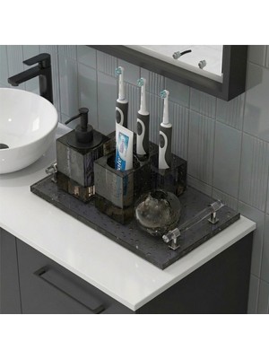 Kobos Bubbles Sıvı Sabunluk Cam Siyah KBW40000-B