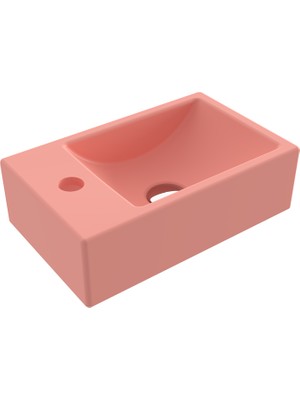Bocchı Bocchi Milano Dar Sol Lavabo 37 cm - Mat Somon - 1418-032-0126