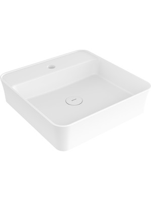 Bocchı Bocchi Sottile Slim Line Batarya Bankli Kare Lavabo 45X45CM. Beyaz - 1598-001-0126