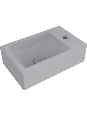 Bocchı Bocchi Milano Dar Sağ Lavabo 37 cm - Mat Gri̇ - 1419-006-0126