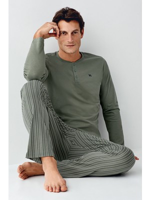 Arnetta Erkek Yeşil Pijama Takım AR3013-S-V2