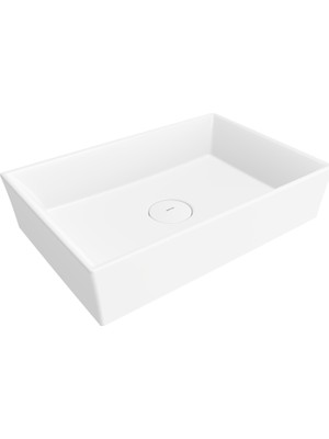 Bocchı Bocchi Vessel Di̇kdörtgen Lavabo 56X38 cm -Mat Beyaz - 1172-002-0125