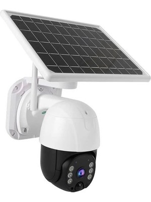 Renklime Solar Panelli Su Geçirmez Gece Görüş Destekli Kablosuz Bağlantılı Güvenlik Kamerası ( Lisinya )