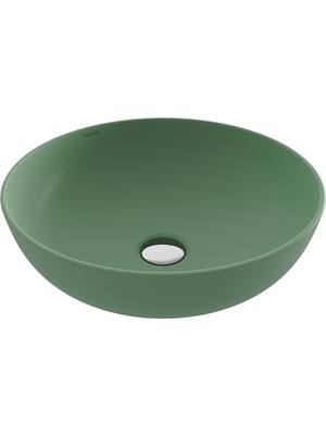 Bocchı Bocchi Sottile Slim Line Tezgah Üstü Yuvarlak 38CM. Siğ Lavabo - Mat Mi̇nt Yeşi̇li̇ - 1494-033-0125