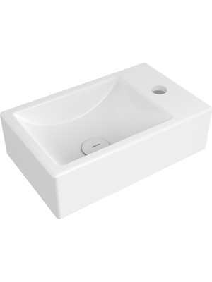 Bocchı Bocchi Milano Dar Sağ Lavabo 37 cm - Parlak Beyaz - 1419-001-0126