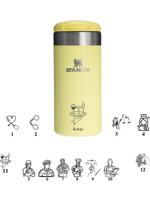 Kişiye Özel Tasarımlı Isimli Stanley The Aerolight Transit Mug  0.35 Lt