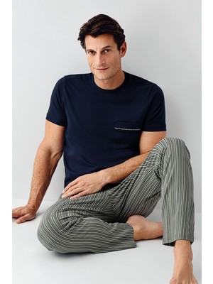 Arnetta Erkek Lacivert Pijama Takım AR3011-S-V2