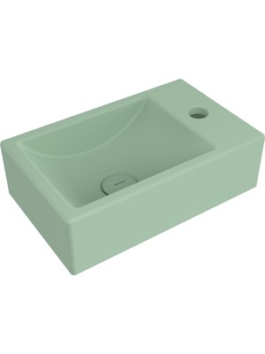 Bocchı Bocchi Milano Dar Sağ Lavabo 37 cm - Mat Mi̇nt Yeşi̇l - 1419-033-0126