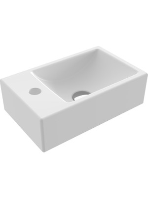 Bocchı Bocchi Milano Dar Sol Lavabo 37 cm - Mat Beyaz - 1418-002-0126