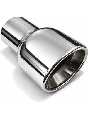 Egzoz Burada 60LIK Tekli Egzoz Dolu Ucu Eksoz Kafası Yuvarlak Çap 60 mm 6cm Düz Kesik Ucu Içi Dolu Ekzoz Şapkası