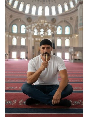 Giyu Shop Misvak Hediyeli Dokuma Örgü Desenli Takke Kaliteli Namaz Takkesi