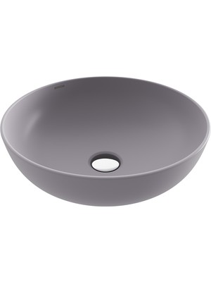 Bocchı Bocchi Sottile Slim Line Tezgah Üstü Yuvarlak 38CM. Siğ Lavabo - Mat Gri̇ - 1494-006-0125