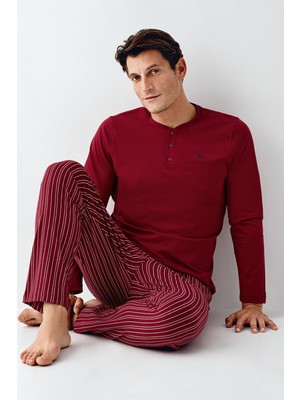 Arnetta Erkek Bordo Pijama Takım AR3013-S-V3