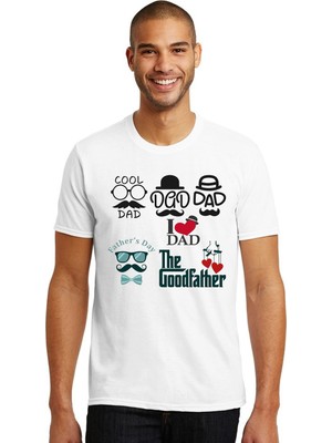 Mr.Thinker Mr.thınker Regular Unisex T-Shirt Beyaz 'özel Günler/babalar Günü6' 1t Baskılı