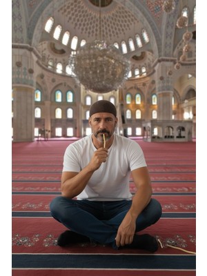 Giyu Shop Misvak Hediyeli Dokuma Örgü Desenli Takke Kaliteli Namaz Takkesi