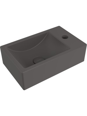 Bocchı Bocchi Milano Dar Sağ Lavabo 37 cm - Mat Antrasi̇t - 1419-020-0126