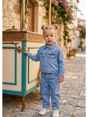Baby Lory Kids Store Kız Çocuk Nakış Detaylı Kot Takım