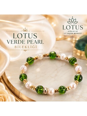 👑 Lotus Atölye ve İyi Yaşam Merkezi | Verde Pearl Ultra Premium Bileklik – Zebercet, Gerçek İnci & Hematit Doğal Taş Bileklik