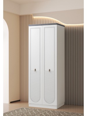 Erezoğulları Mobilya Irem Asklıklı 2 Kapaklı Gardrop 80X60X215CM