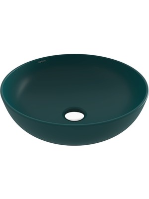 Bocchı Bocchi Sottile Slim Line Tezgah Üstü Yuvarlak 38CM. Siğ Lavabo - Mat Petrol Mavi̇si̇ - 1494-071-0125