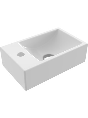 Bocchı Bocchi Milano Dar Sol Lavabo 37 cm - Parlak Beyaz - 1418-001-0126