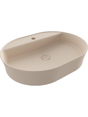 Bocchı Bocchi Sottile Slim Line Batarya Bankli Oval Lavabo 60X45CM. Mat Jasmi̇n - 1600-007-0126