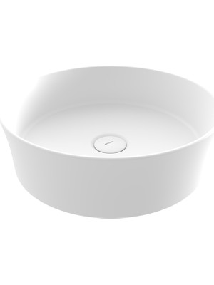 Bocchı Bocchi Sottile Slim Line Tezgah Üstü Yuvarlak 38CM. Lavabo - Mat Beyaz - 1478-002-0125