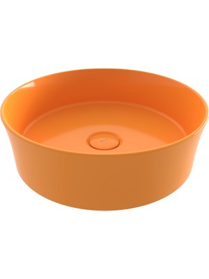 Bocchı Bocchi Sottile Slim Line Tezgah Üstü Yuvarlak 38CM. Lavabo - Parlak Mand. Sarisi - 1478-021-0125