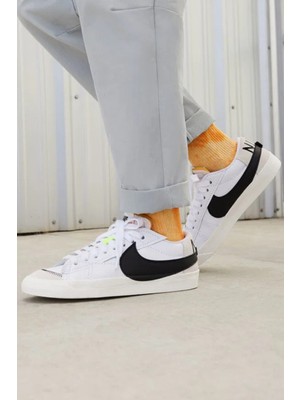 Nike Blazer Mid 77 Jumbo Leather Mens Sneaker White Hakiki Deri Erkek Günlük Spor Ayakkabı Beyaz