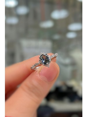 Erer Gümüş 925 Ayar Gümüş Mistik Taşlı Vintage Yüzük