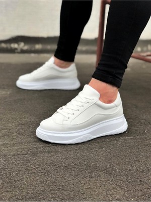 Ebrus Trend JET-507 Alone Bağcıklı Cilt Erkek Günlük Sneaker Ayakkabı CBT Beyaz