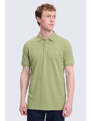Hatemoğlu Yeşil Regular Fit Polo Yaka 100% Pamuk Tişört