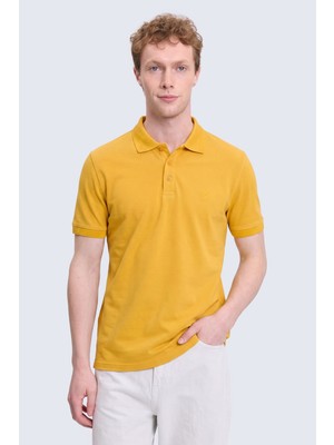 Hatemoğlu Sarı Regular Fit Polo Yaka 100% Pamuk Tişört