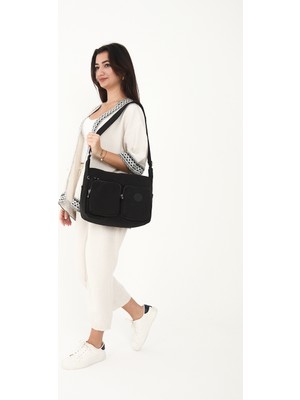 ÖZER-3054 Sanmorris Suya Dayanıklı Krinkıl Kumaş Kadın Çantası