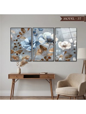 Akıllı Kağıt Cam Görünümlü Yapışkanlı Tablo Çiçek (Model- 37)