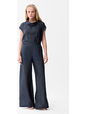 Love My Body  Beli Lastikli Pantolon Lacivert 153LO071000