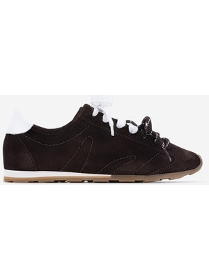 Valmenti Kadın Hakiki Deri Kahverengi Süet Sneakers & Spor Ayakkabı 154 7028 Bn Ayk Y26 Kahve Suet