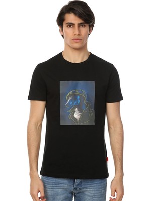 John Frank The Car Erkek Baskılı T-Shirt