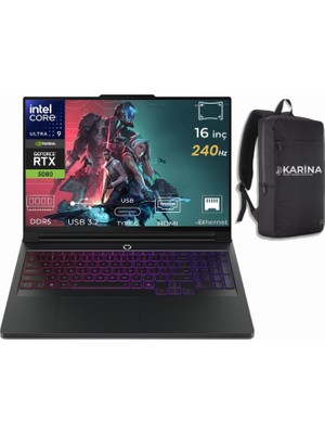 Lenovo Legion Pro 7 16IAX10H Ultra 9 275HX 83F5004RTR-K24 32GB 4tb+4tb RTX5080 16GB W11HOME 16" 240Hz Wqxga Gaming Laptop