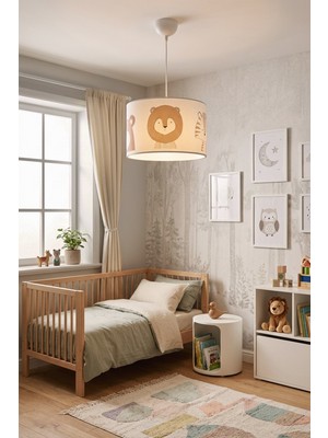 Modelight Kids Çocuk Bebek Odası Avizesi - Renkli Figürlü Tasarımlı Tavan Aydınlatması