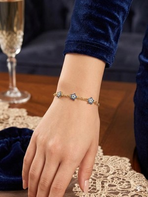 Melisa Takı & Aksesuar 14K Gold Renk Xuping Yıldız Nazar Taşlı Bileklik 21CM