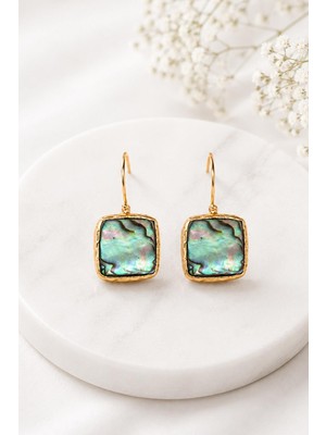 New Obsessions Abalone Doğaltaş Kadın Küpe