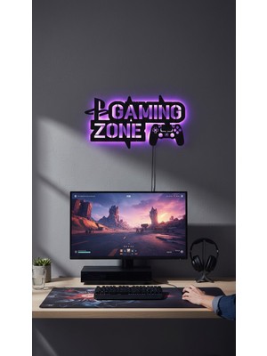 Wells Gaming Zone Playstation Serisi Rgb Kumandalı LED Tablo - 75X40 cm