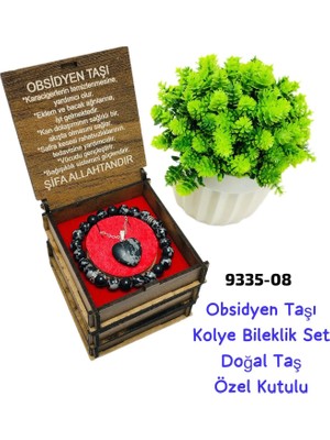 Sedef 9335 Akik Taşı Kolye Bileklik Set