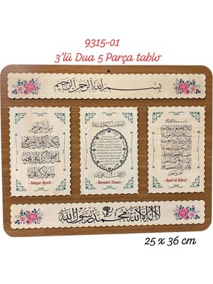 Sedef 9315 3'lü Dua 5 Parça Tablo